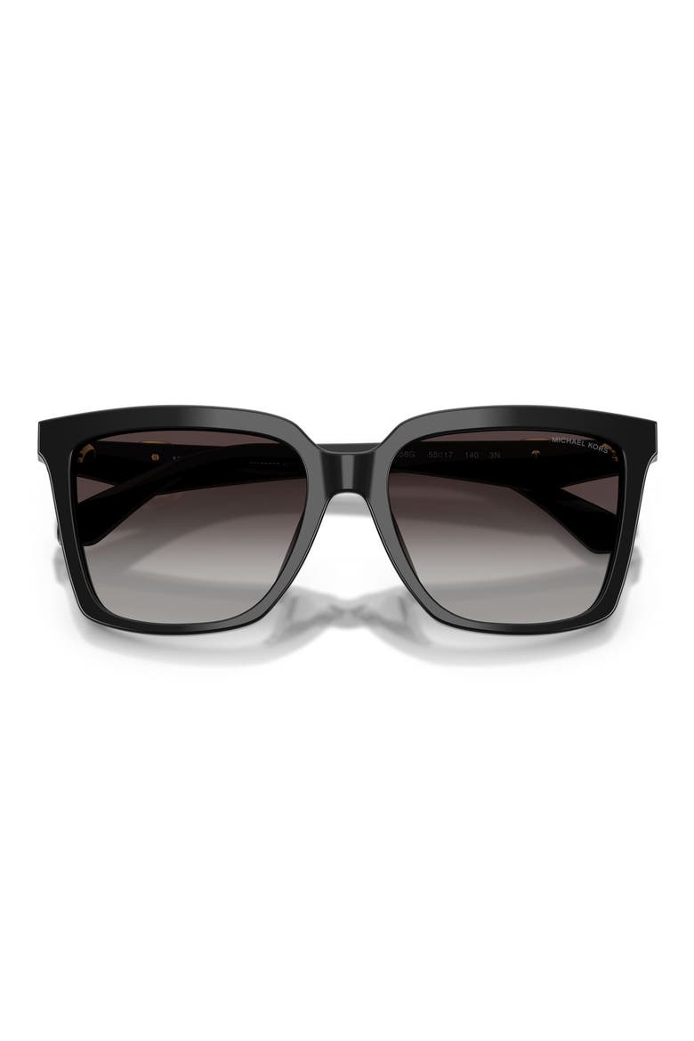 Menaggio 53mm Gradient Square Sunglasses, Alternate, color, BLACK / LIGHT GREY GRADIENT