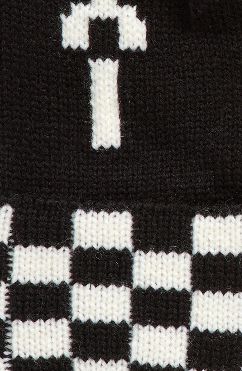 Kate Spade New York taxi checkerboard graphic mittens, Alternate, color,