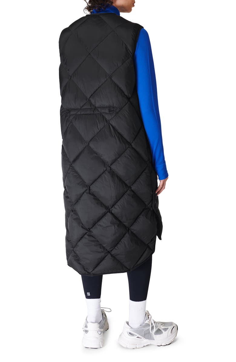 Sweaty Betty Downtown Quilted Longline Vest, Alternate, color,
