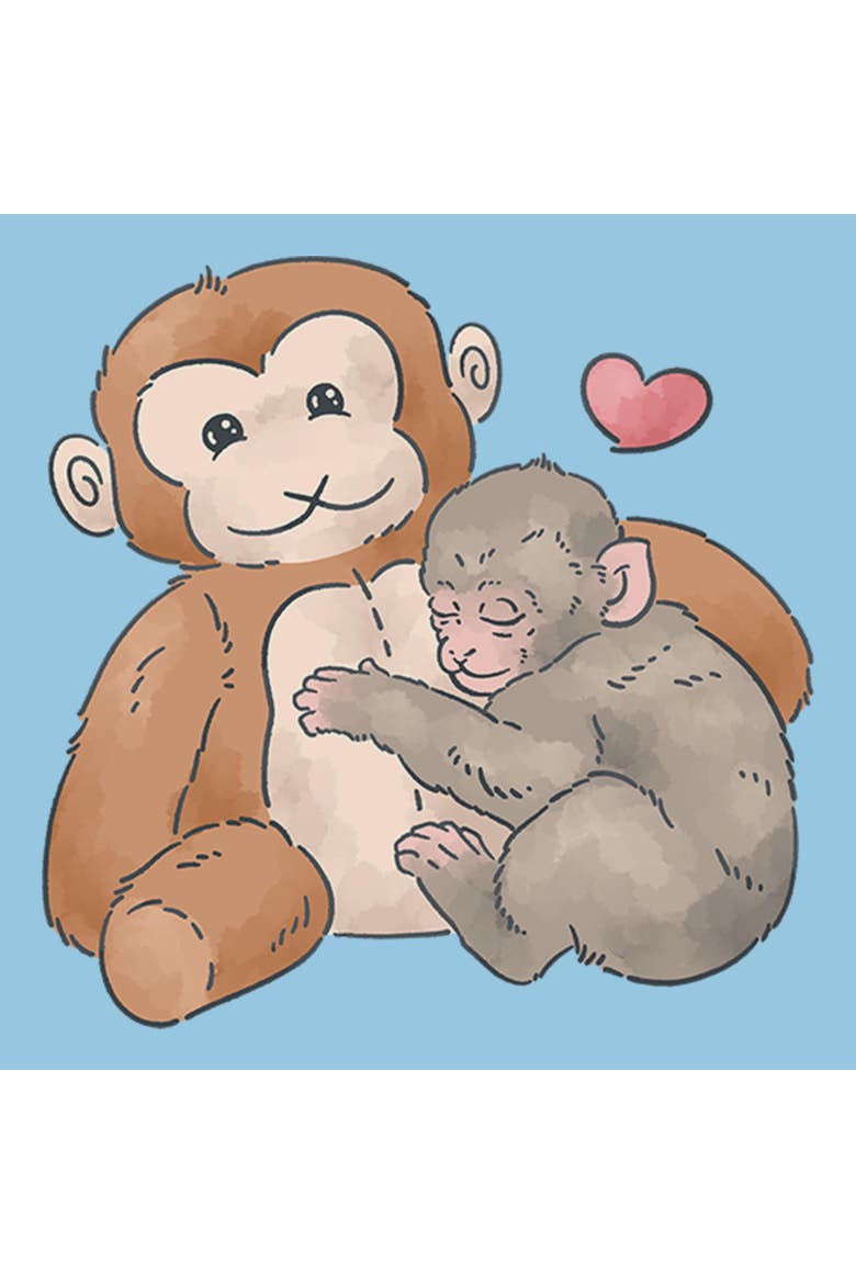 Boy's Lost Gods Plush Monkey Love  Graphic T-Shirt, Alternate, color, Light Blue