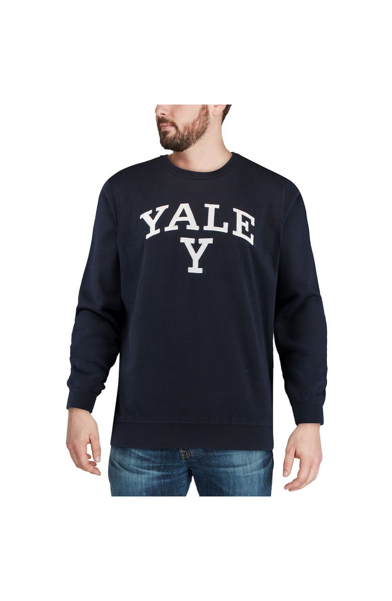 COLOSSEUM Men's Colosseum Navy Yale Bulldogs Arch & Logo Crew Neck Sweatshirt, Alternate, color, Navy