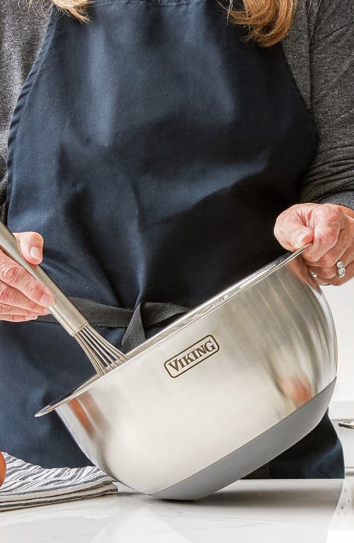 Viking 9 Pc Stainless Steel Bowl Set With Strainer In Grey