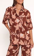 Petal & Pup Samira Floral Cotton Blend Button-Up Shirt