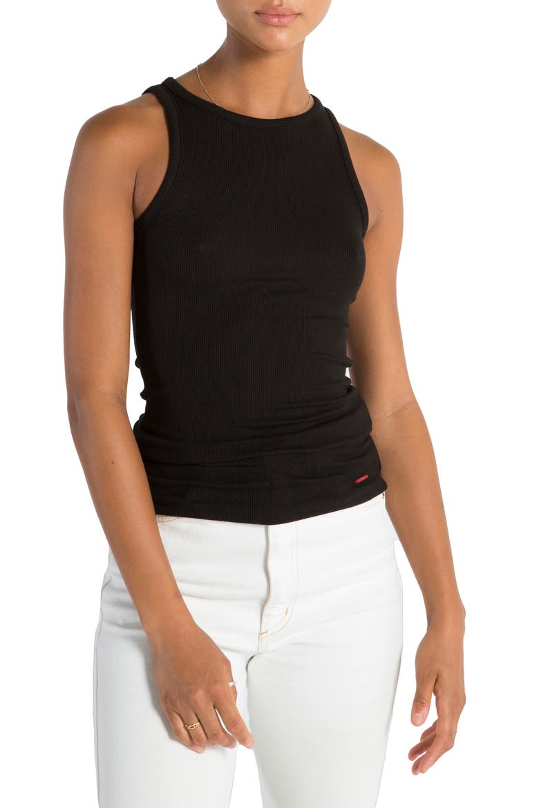 Zinc Ribbed Tank, Main, color, BLACK CAT