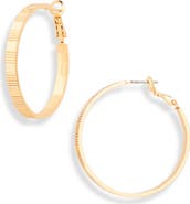 NORDSTROM RACK Line Textured Hoop Earrings