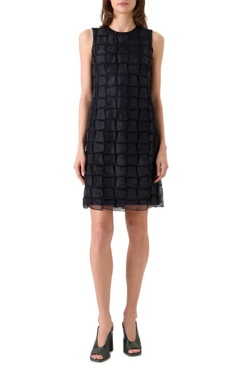 Trapezoid Organza Sheath Dress