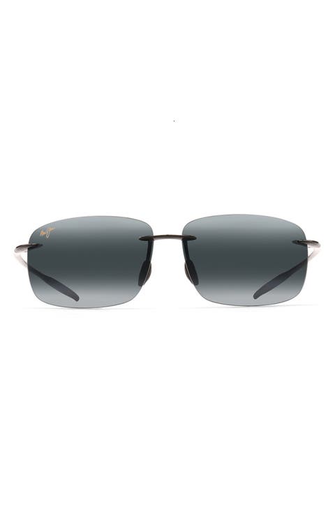 Breakwall 63mm Polarized Rectangle Sunglasses