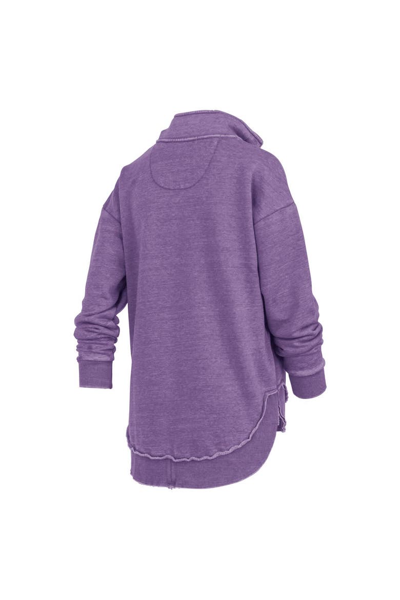 Women's Pressbox Purple Washington Huskies Northfork Sojourn Poncho Quarter-Zip Sweatshirt, Alternate, color, Purple