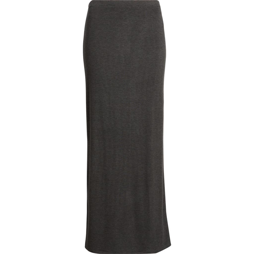 Artless Forever Eloise Back Slit Maxi Skirt In Gray