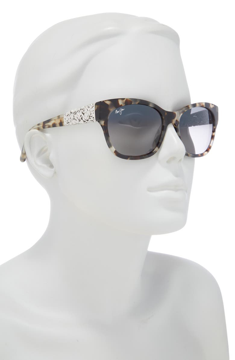 Maui Jim 57mm Core Square Polarized Sunglasses, Alternate, color, Tortoise Tortoise Grey