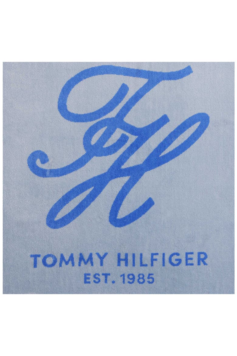 Colorblock Monogram Beach Towel, Alternate, color, MARINE BLUE/ TRUE BLUE