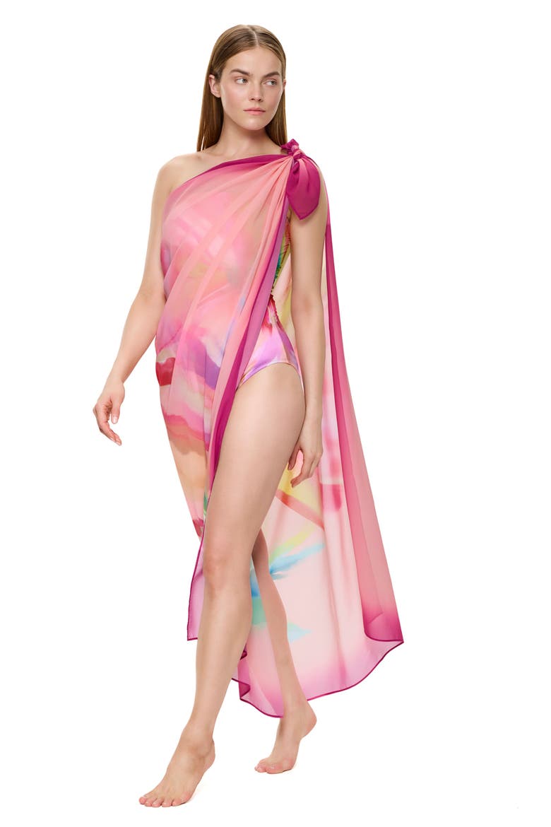 Floral Rhythm Pareo, Alternate, color, Pink-Multi