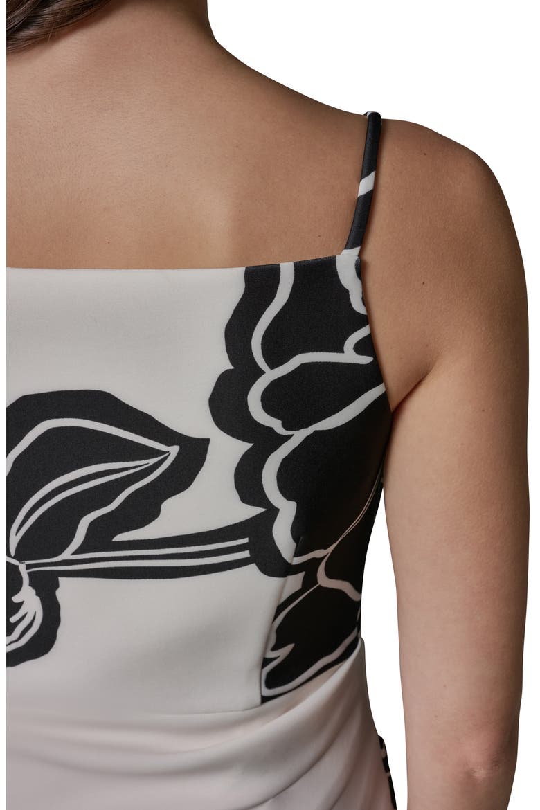 Print Sleeveless Midi Dress, Alternate, color, CRM/ BLK