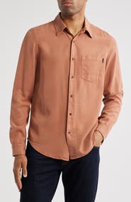 AG Aiden Solid Lyocell Button-Up Shirt