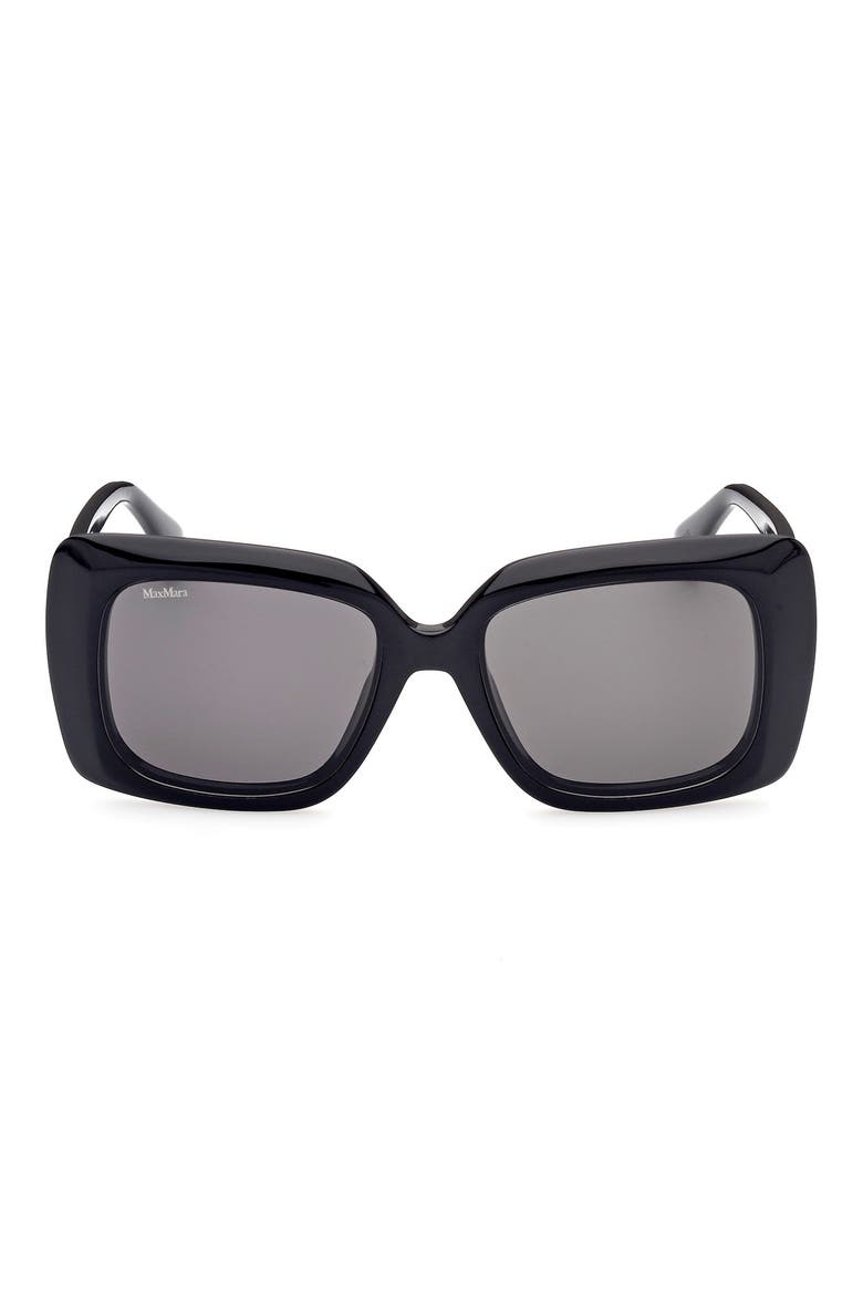54mm Rectangular Sunglasses, Main, color, BLACK/ SMOKE