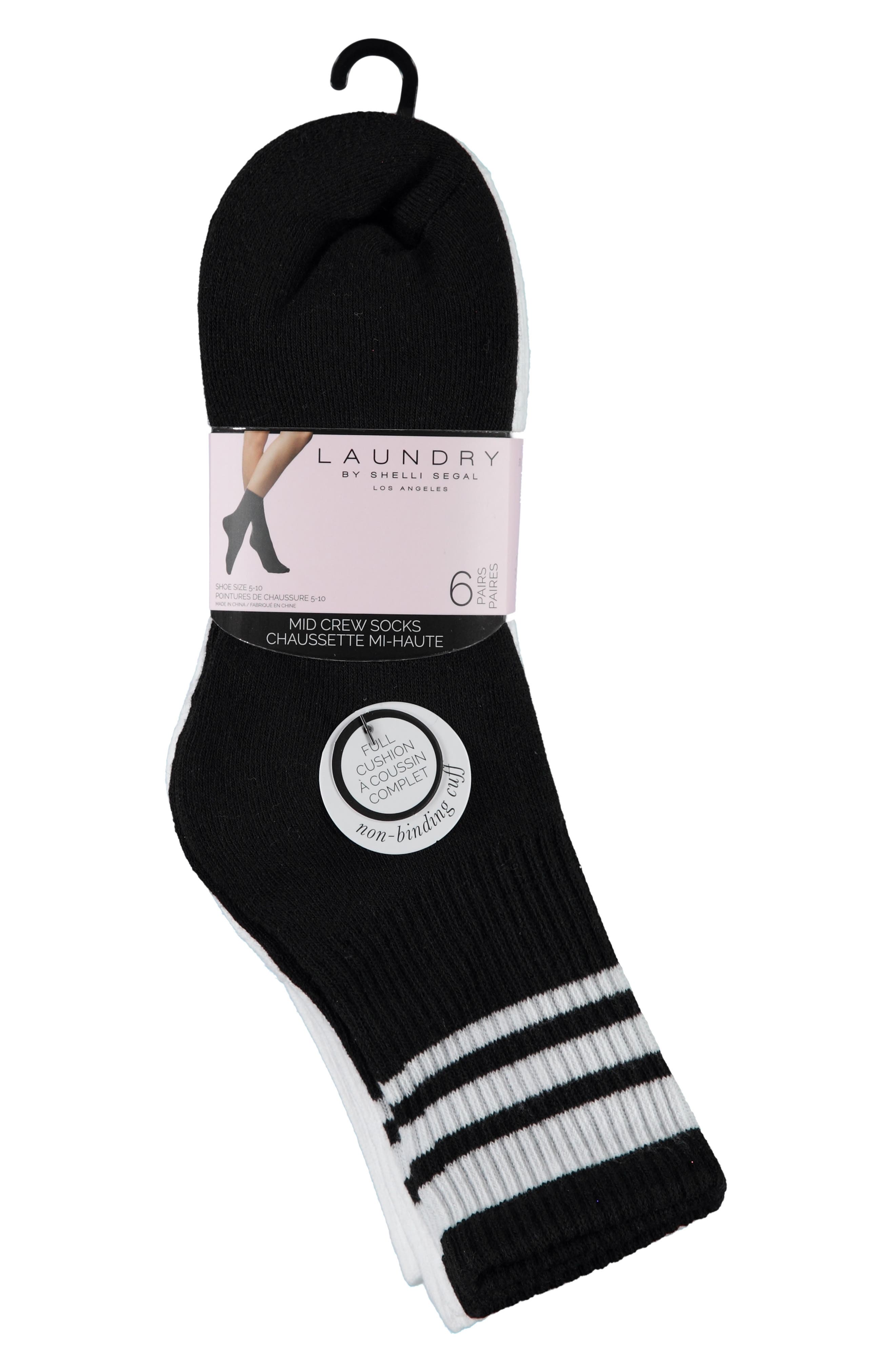 Laundry by Shelli Segal 6-Pack Full Cushion Crew Socks