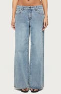 EDIKTED Darynne Low Rise Wide Leg Jeans