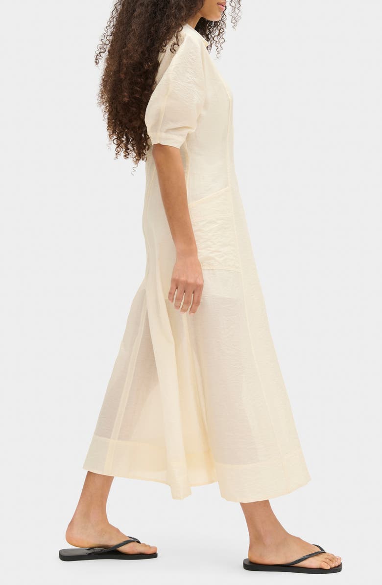 ALIGNE Tracy Cotton Blend Dress, Alternate, color, White
