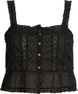 LoveShackFancy Vietta Swiss Dot Peplum Top
