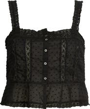 LoveShackFancy Vietta Swiss Dot Peplum Top