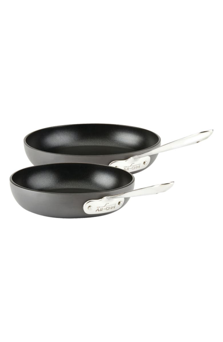 All-Clad 8-Inch & 10-Inch Hard Anodized Aluminum Nonstick Fry Pan Set, Main, color,