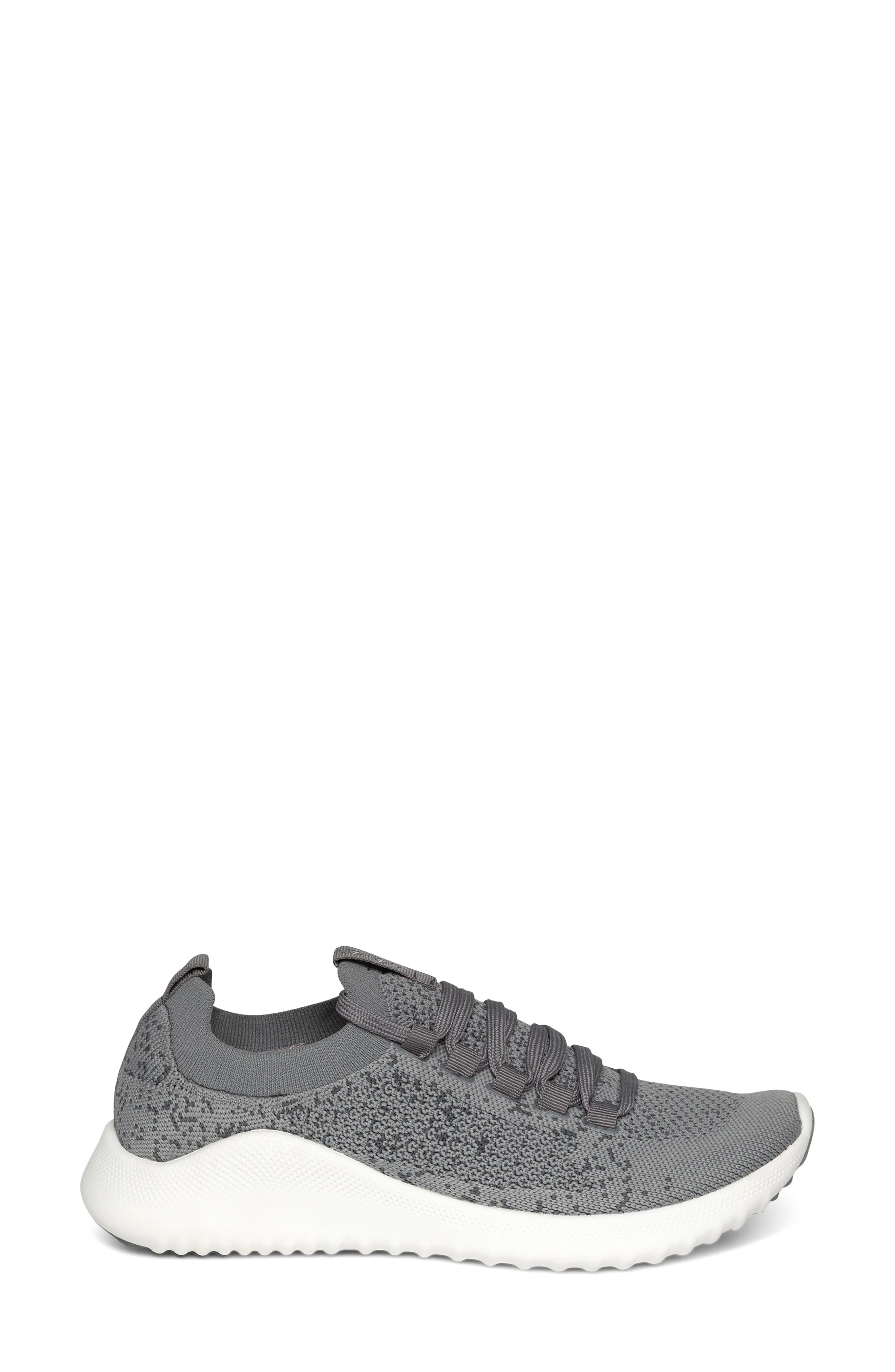 Carly Knit Sneaker, Alternate, color, GREY FABRIC