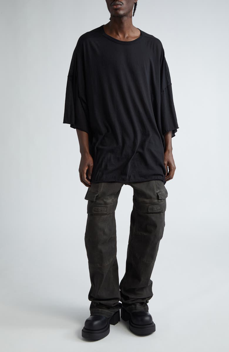Rick Owens Tommy Oversize T-Shirt, Alternate, color, Black