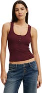 Cotton On Women's Henley Rib Tank