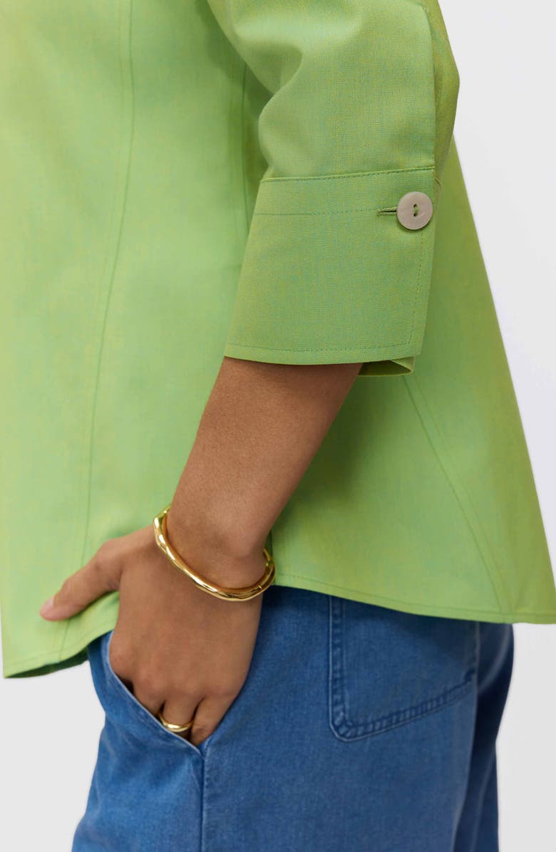 Foxcroft Paityn Non-Iron Cotton Shirt, Alternate, color, Mojito Green