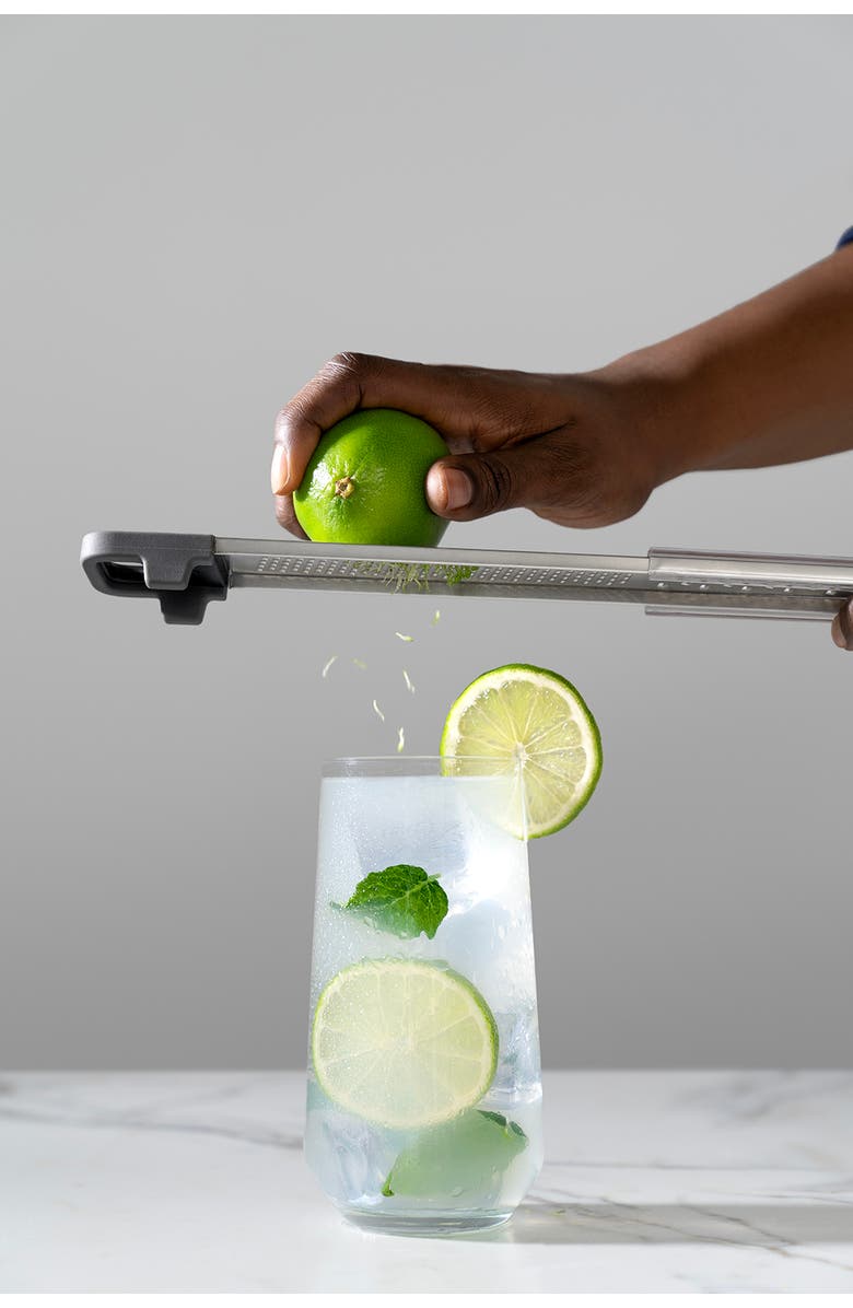 CUISIPRO Fine Rasp Etched Cheese Grater Zester Surface Glide Technology, Alternate, color, Silver