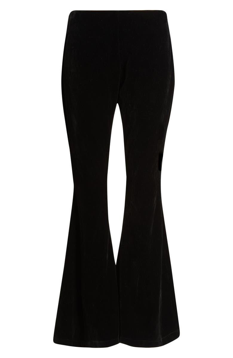 Bella Venice Abby Velveteen Flare Pants, Alternate, color, Black