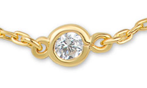 Cz By Kenneth Jay Lane Faux Pearl & Cubic Zirconia Station Bracelet In Gold