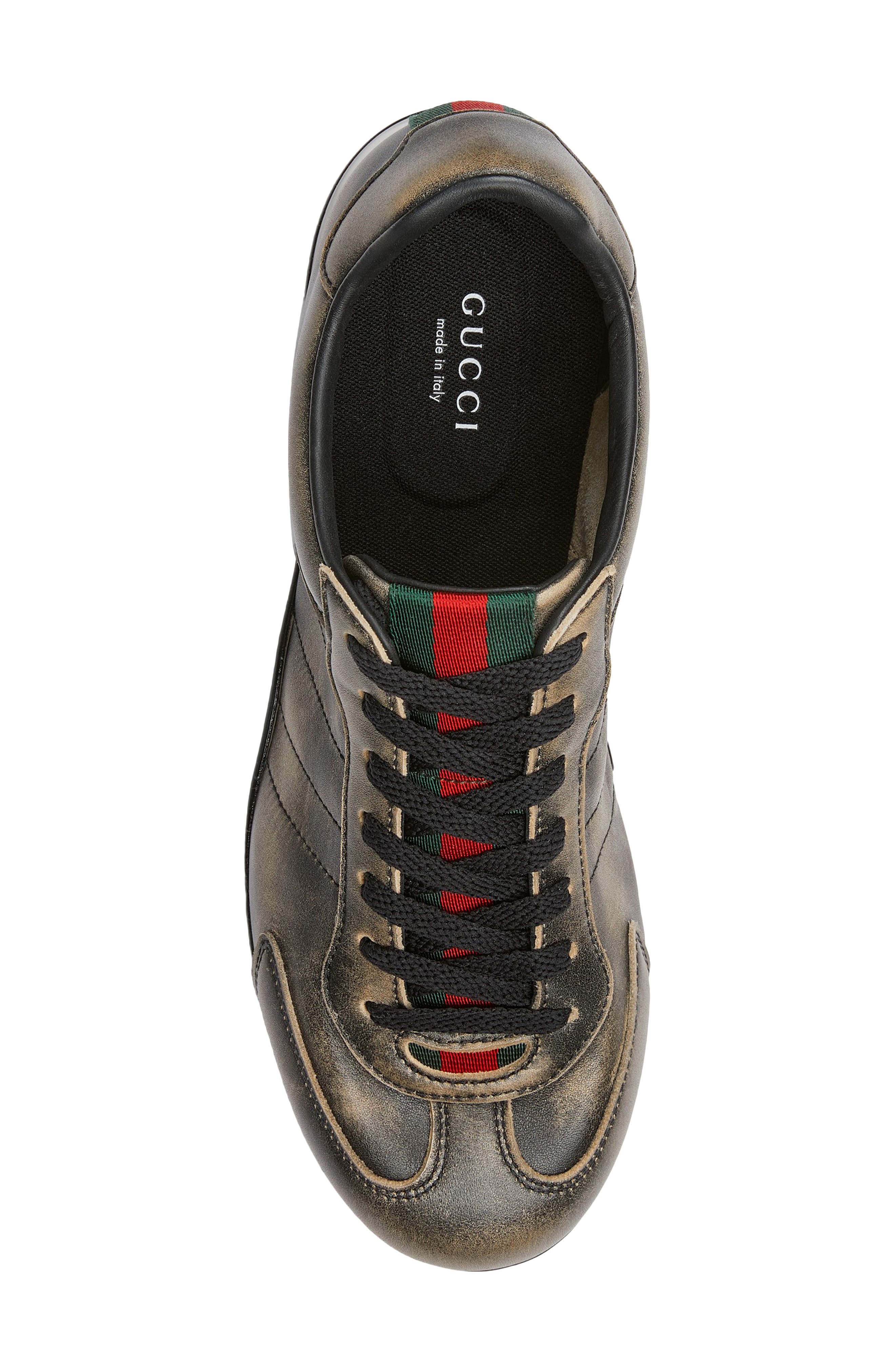 Gucci Elan Low Top Sneaker, Alternate, color, Brown