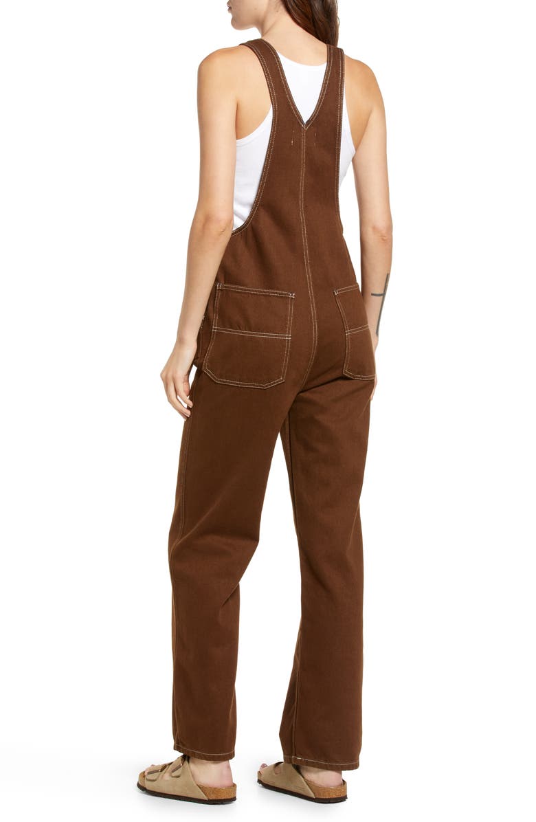 Reformation Milo Organic Cotton Blend Utility Overalls, Alternate, color,