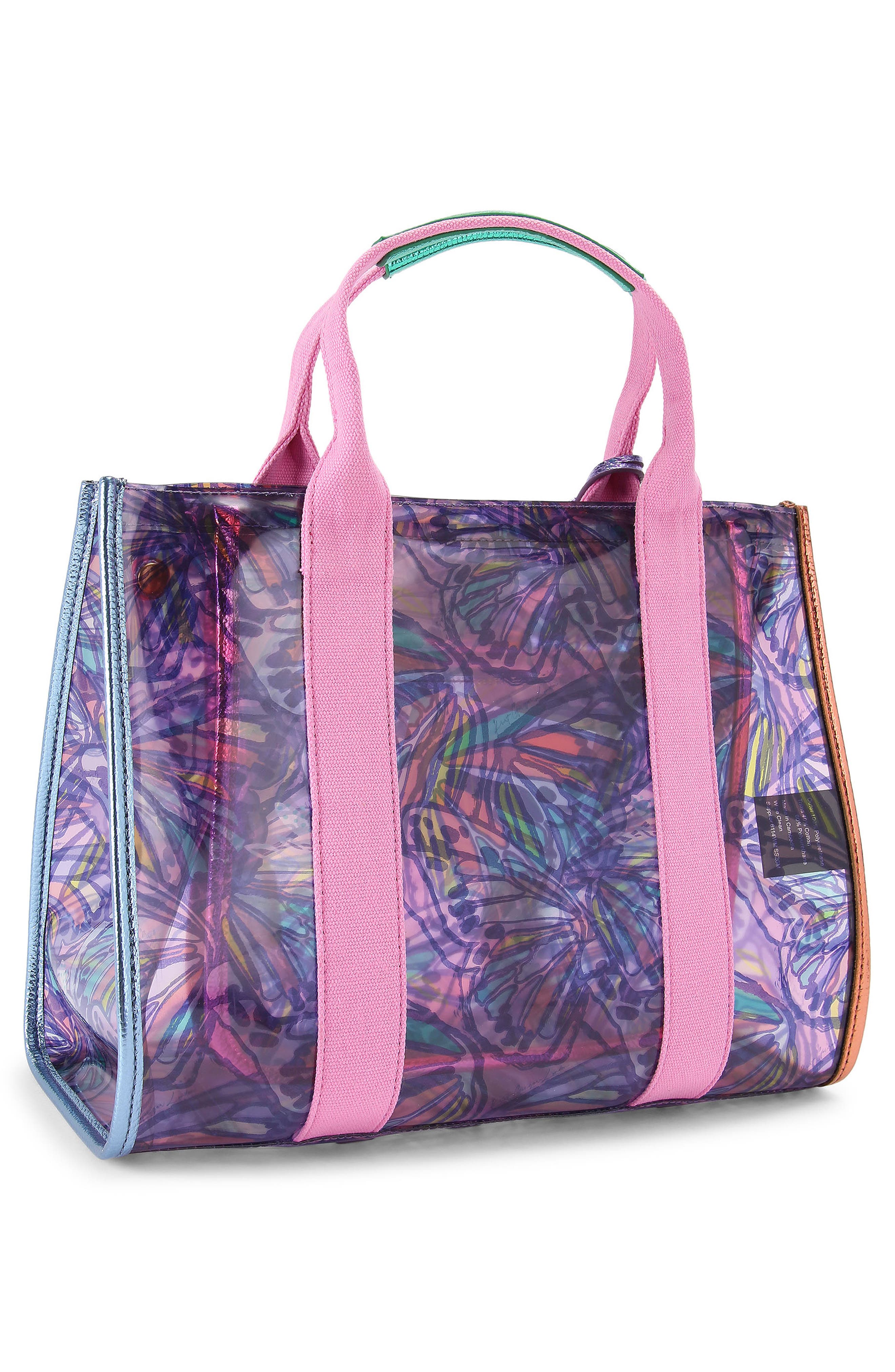 Kurt Geiger London Southbank Vinyl Tote, Alternate, color, Light/ Pastel Purple