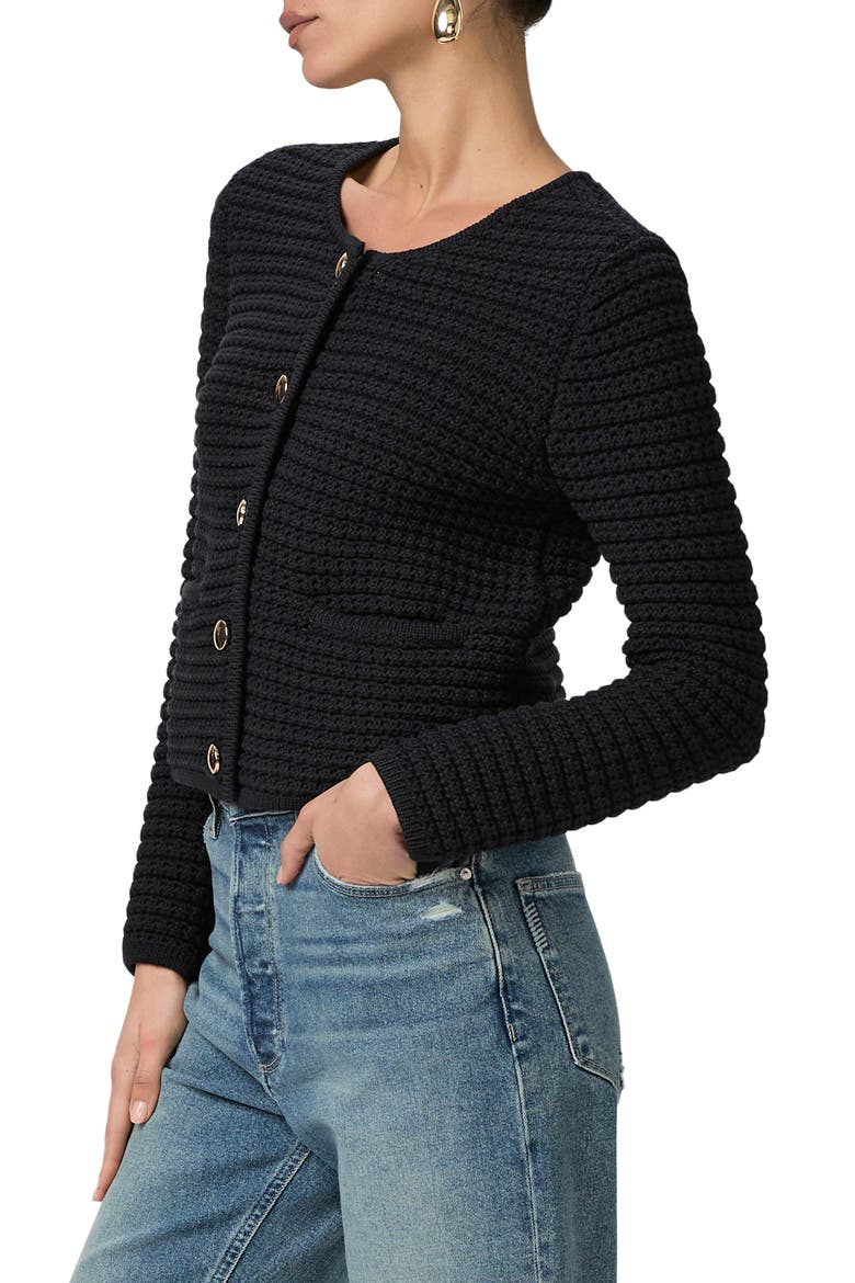 Oberon Open Stitch Cardigan, Alternate, color, BLACK