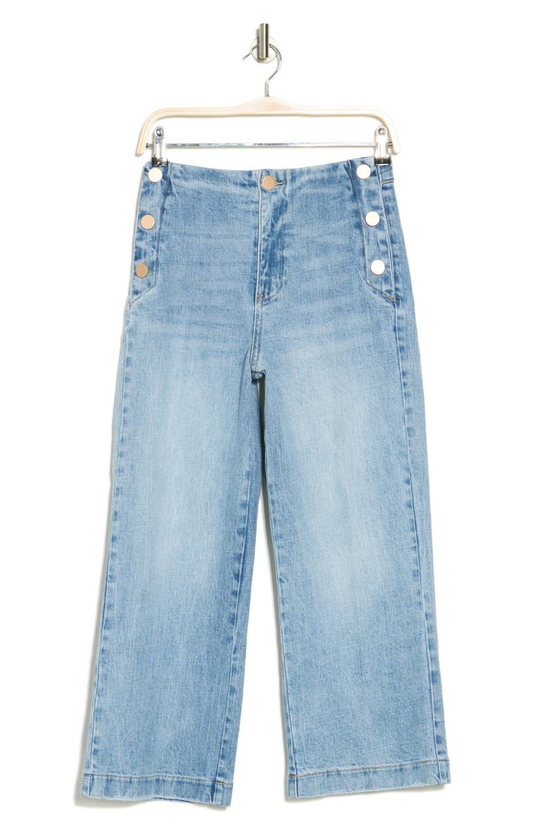 OAT NEW YORK Wide Leg Crop Sailor Jeans, Alternate, color,