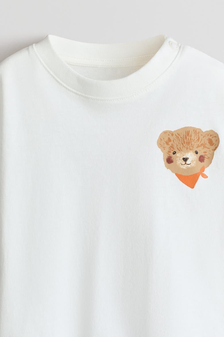 5-pack Cotton T-shirts, Alternate, color, Dark blue/teddy bears