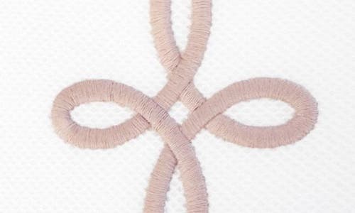 Matouk Gordian Knot Cotton Shower Curtain In Blush