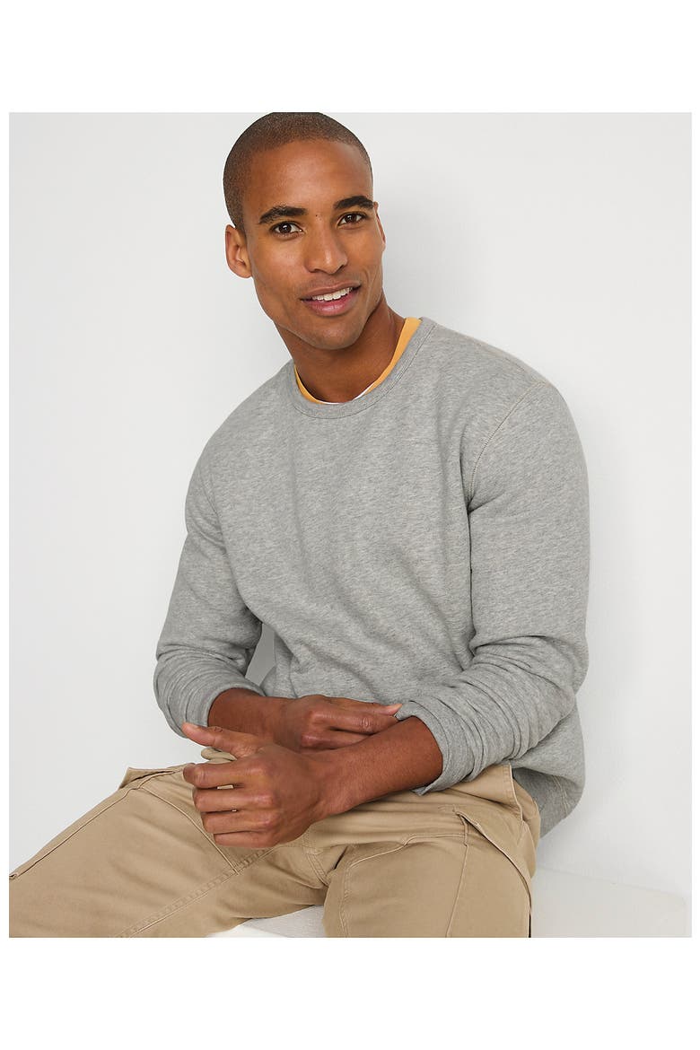 Long Sleeve Serious Sweats Crewneck Sweatshirt, Alternate, color, Gray Heather