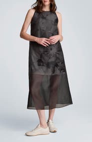 Kenneth Cole Sheer Overlay Dress