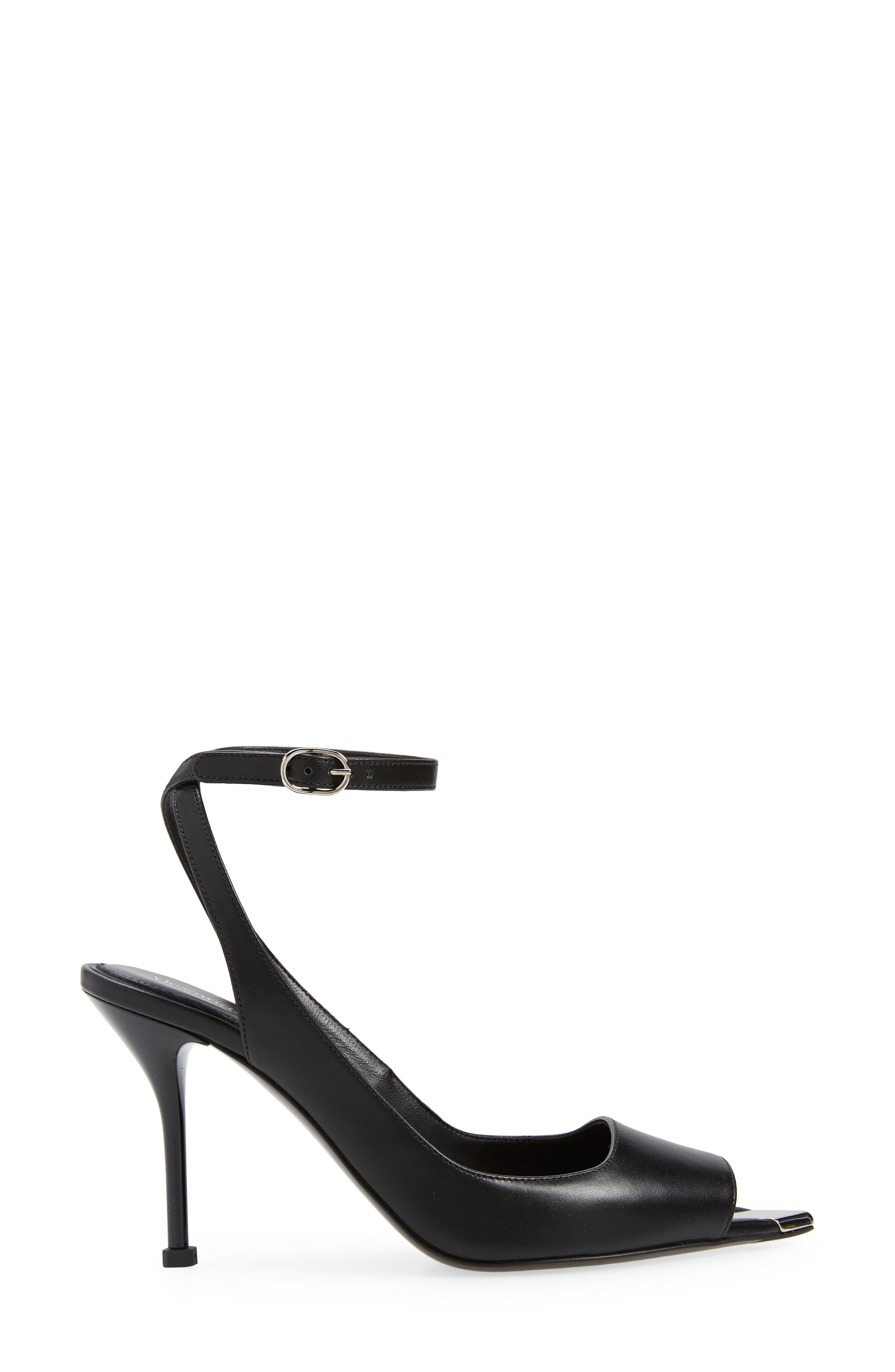 McQueen Punk Pointed Toe Sandal, Alternate, color, 