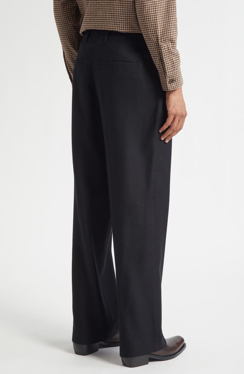 OUR LEGACY Borrowed Stripe Wide Leg Chinos, Alternate, color, Coal Black Link Stripe Weave