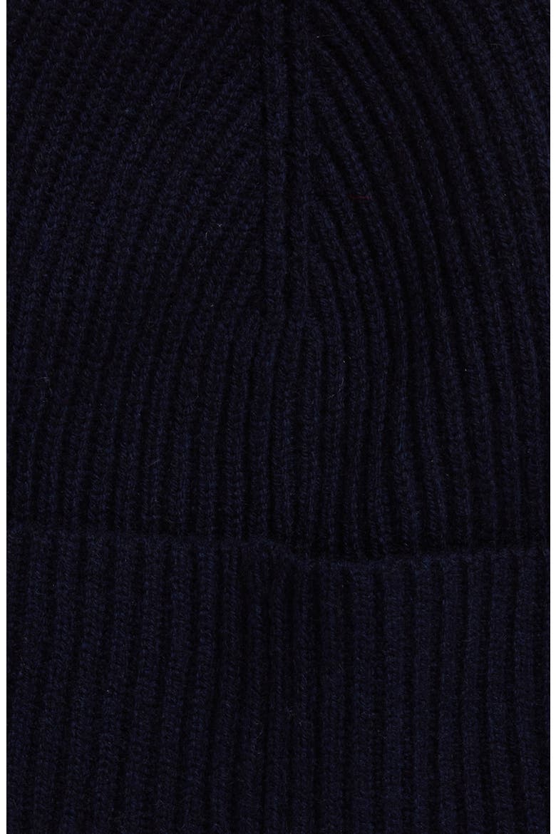 Wool & Cashmere Rib Beanie, Alternate, color, NAVY