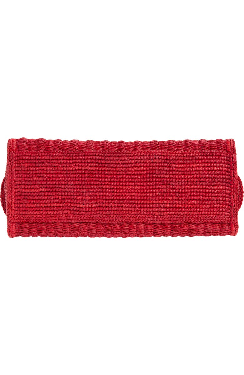 Jacquemus Le Turismo Raffia Bowling Bag, Alternate, color, Red 470