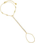 BY ADINA EDEN CZ Tear Drop Hand Chain