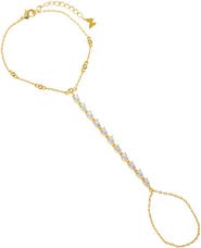 BY ADINA EDEN CZ Tear Drop Hand Chain