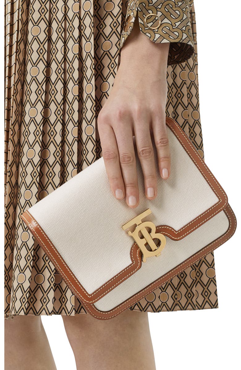 Burberry Small TB Monogram Canvas Shoulder Bag, Alternate, color,