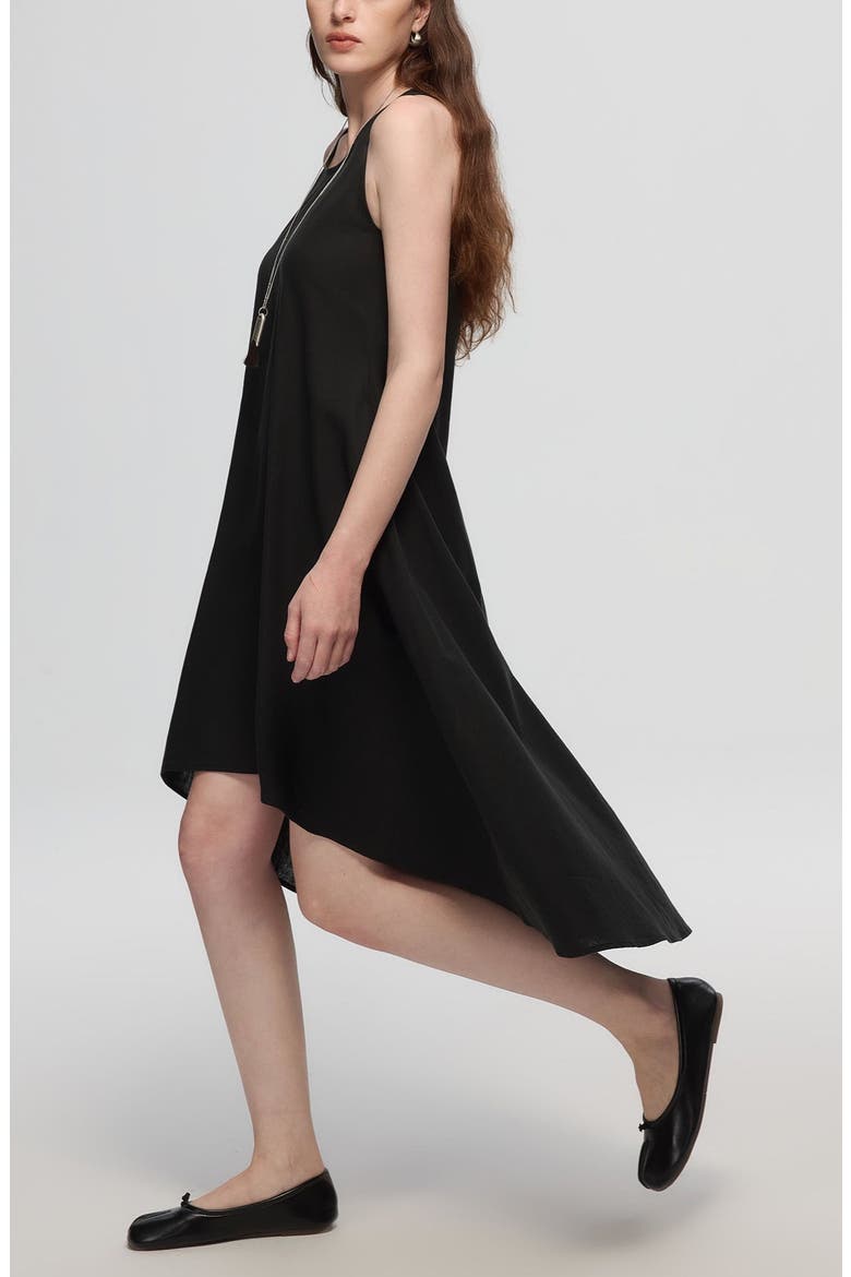 Hemp High Low Dress, Alternate, color, Black