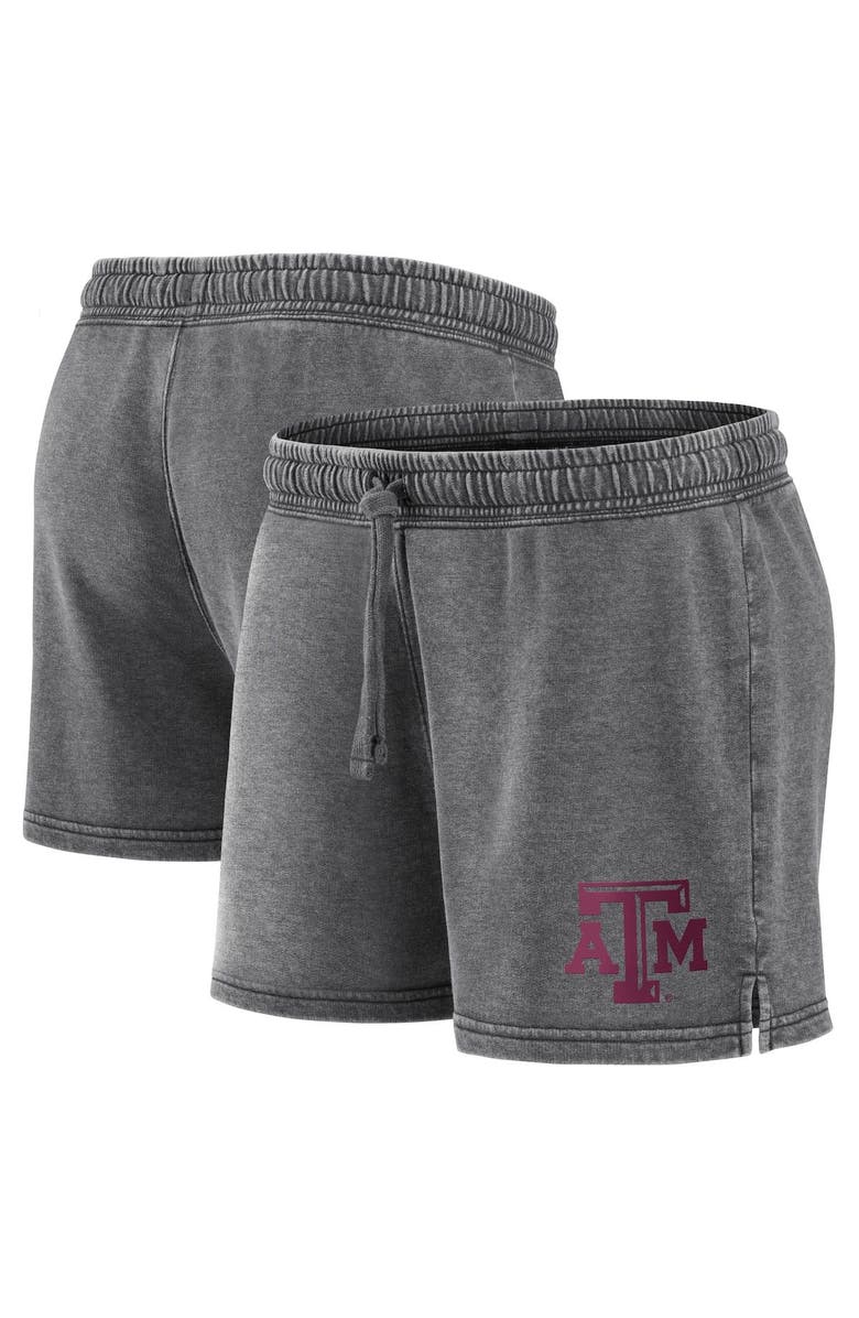 FANATICS Women's Fanatics Branded Heathered Charcoal Texas A&M Aggies Retro French Terry Shorts, Main, color, 